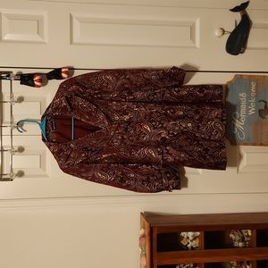 Wet seal Jacquard printed jacket